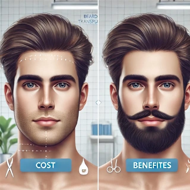 Beard Transplants: Costs, Benefits. Image Credit: AI