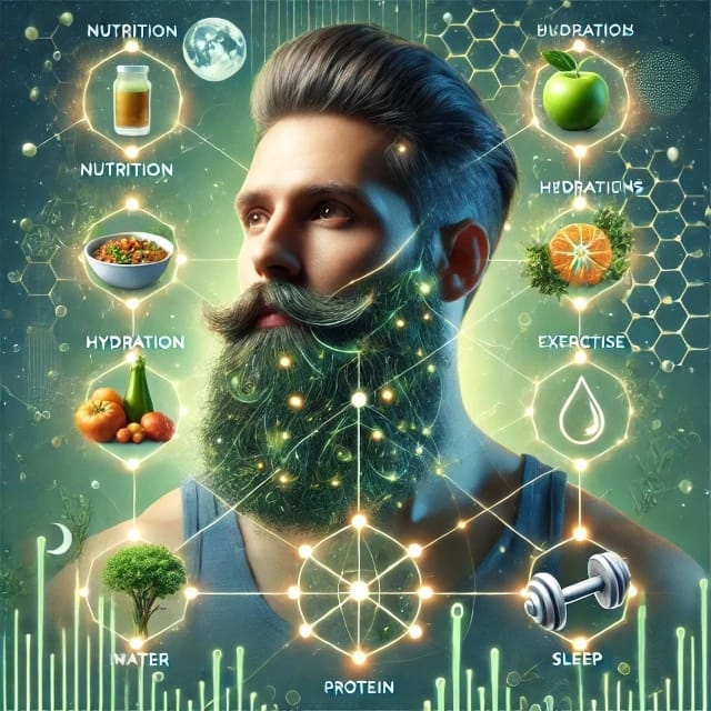 Beard growth and health connection. Image credit: AI