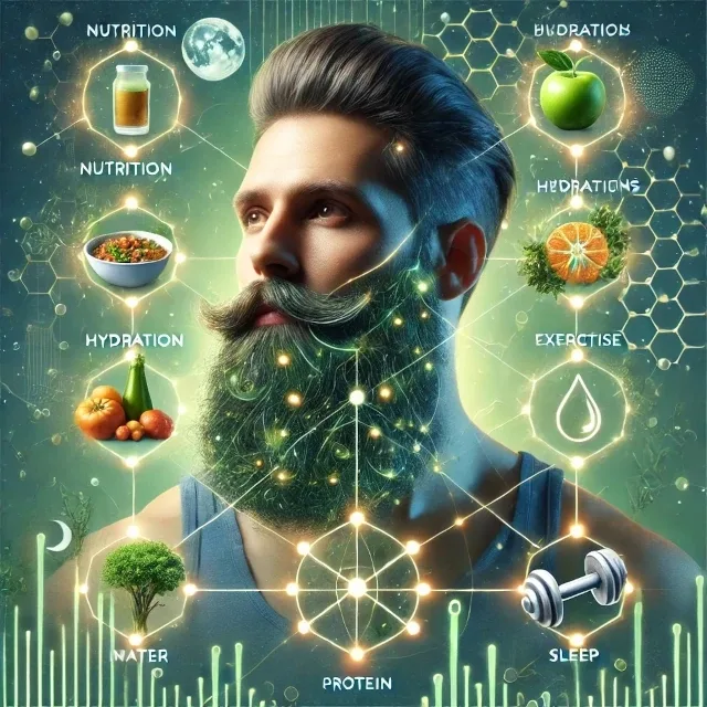 Beard growth and health connection. Image credit: AI