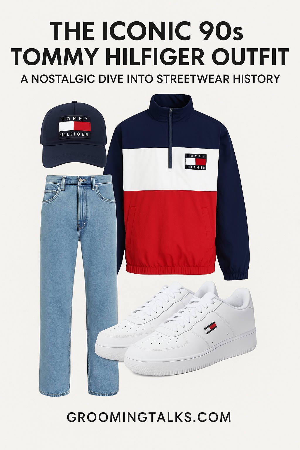 The Iconic 90s Tommy Hilfiger Outfit