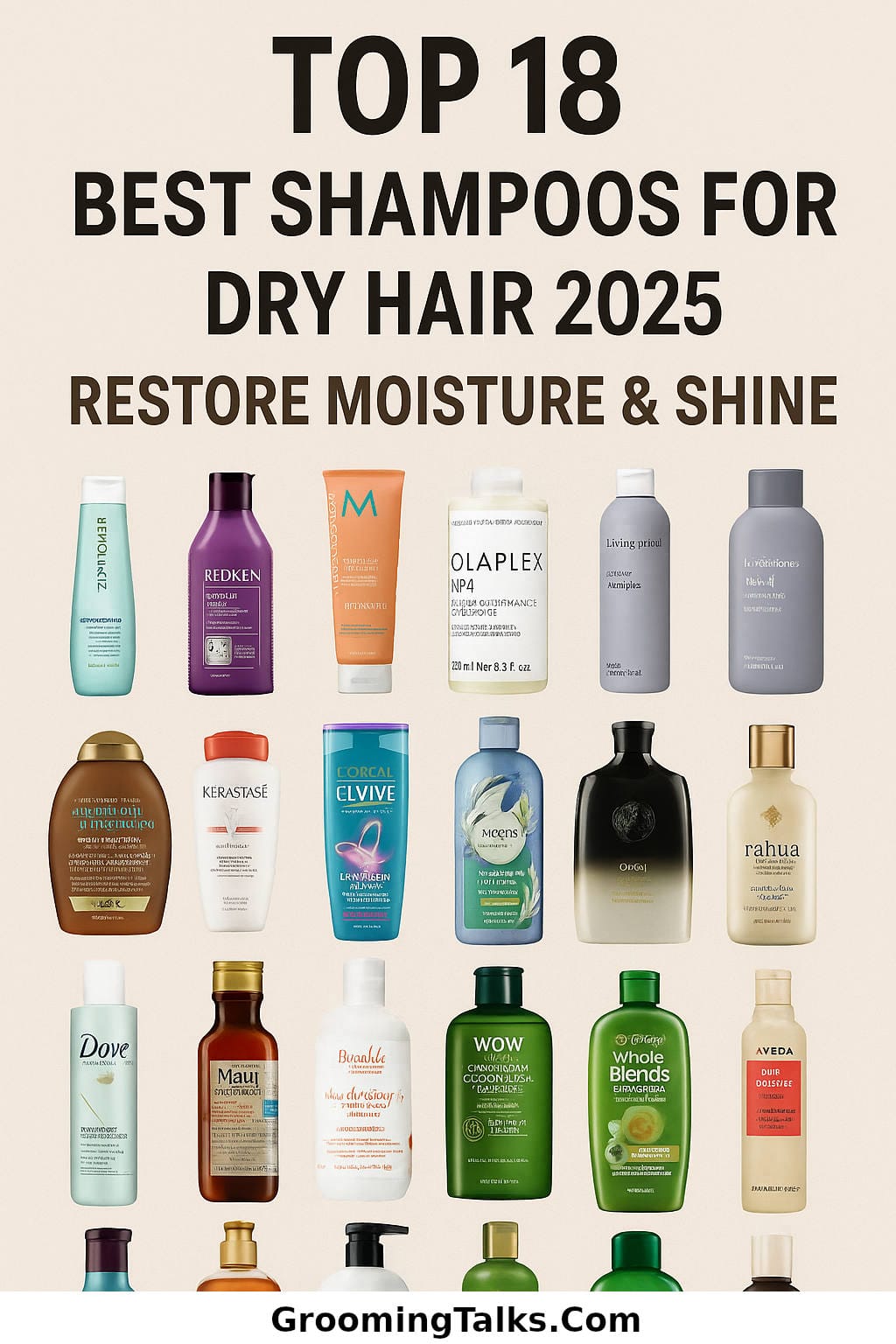 Top 18 Best Shampoos for Dry Hair 2025
