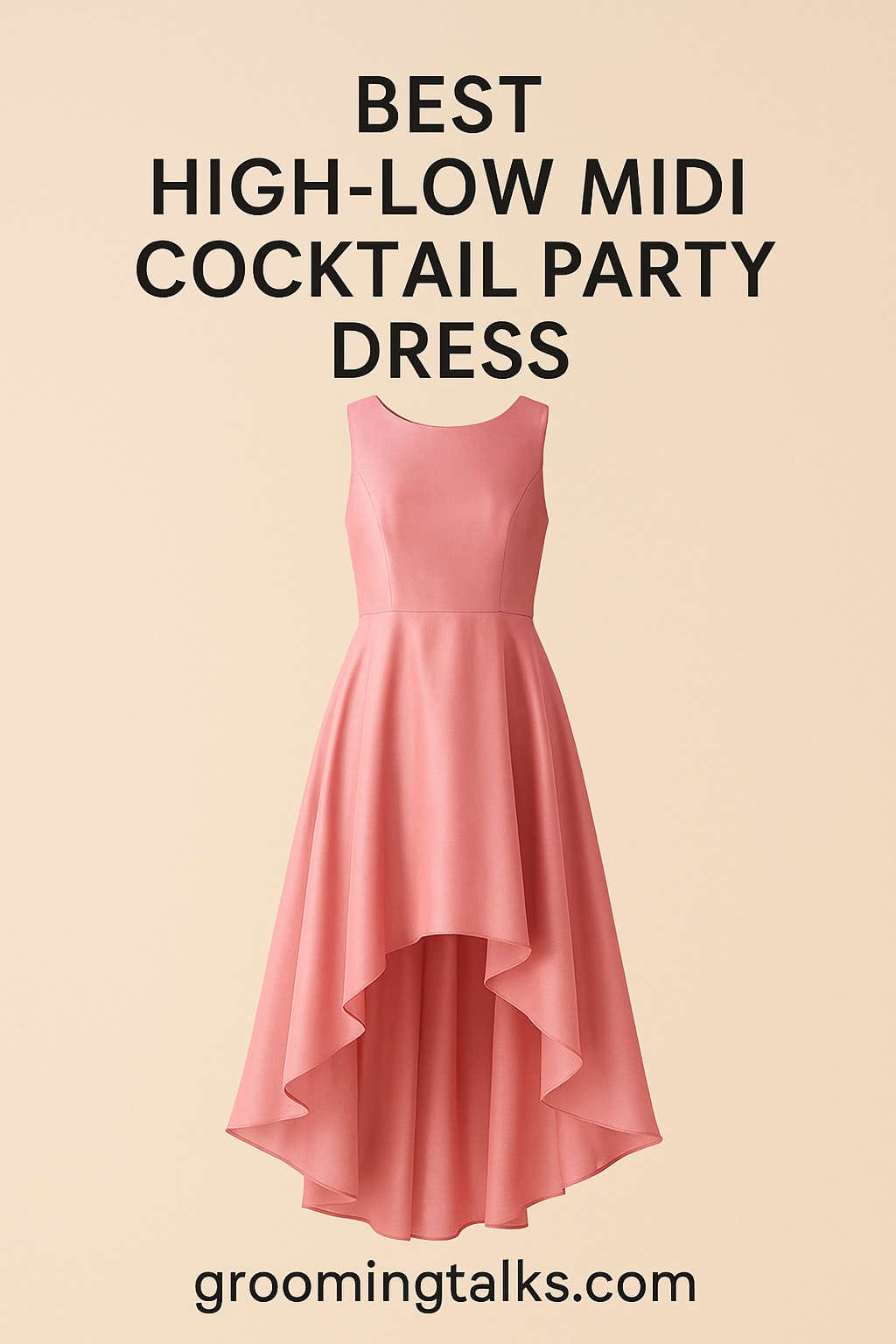 Best High-Low Midi Cocktail Party Dresses